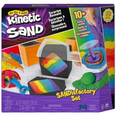 Afbeelding van Kinetic Sand Sandisfactory set met 907 g speelzand 10 gereedschappen Sensorisch speelgoed