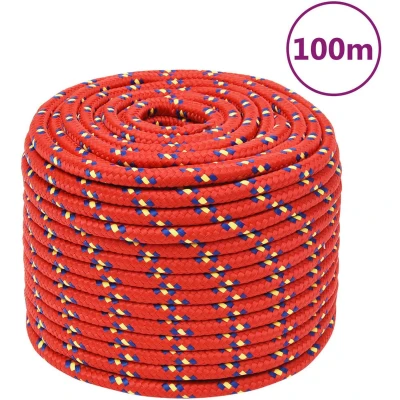 Afbeelding van Boottouw 14 mm 100 m polypropyleen rood