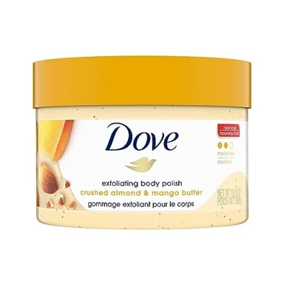 Afbeelding van Dove Crushed Almond &amp; Mango Butter Exfoliating Body Scrub Lichaamsscrub Bad Douche 298g