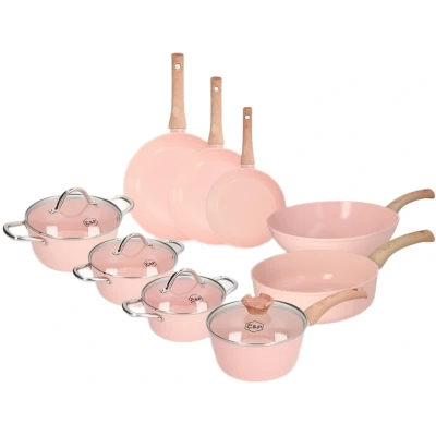 Afbeelding van Cook &amp; Pan Blush Pannenset 9 delig