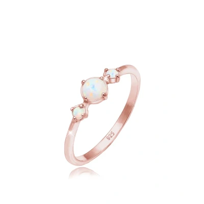 Afbeelding van Elli GEO TRIO Ring Rose goldcoloured, Dames, Maat: 54, gold coloured