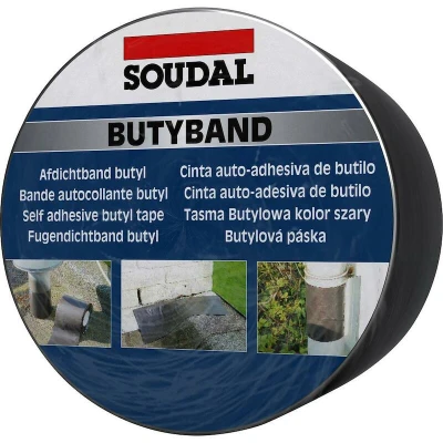 Afbeelding van SOUDAL Butyband zelfklevende aluminium afdichtingsband 7,5cm x 10m 111083