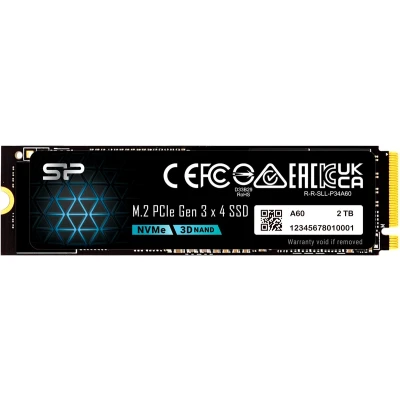 Afbeelding van Silicon Power P34A60 SSD 2TB M.2 vormfactor PCIe 3.0