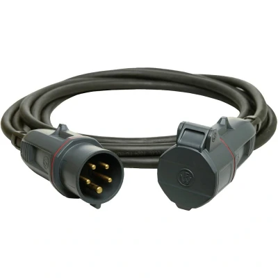 Afbeelding van Walther Werke 39100502100100 Stroom Verlengkabel 16 A Zwart 10.00 m
