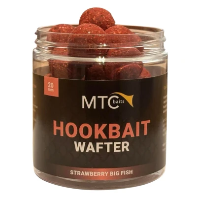 Afbeelding van MTC Baits Strawberry Big Fish Hookbait Wafter 24mm Hookbaits