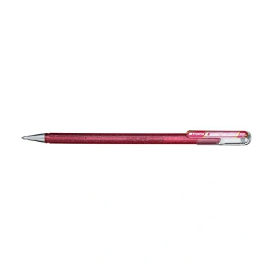 Image de Stylo roller encre gel Pentel Dual Métallic Pointe 1mm Rose et