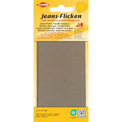 Afbeelding van KLEIBER jeans opstrijkpatronen, 170 x 150 mm, beige
