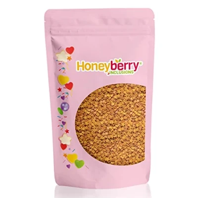 Afbeelding van Natuurlijke en eetbare vermicelli gebak, 200 g, kleurrijke decoratieve suikervermicelli, ideaal voor het versieren van taarten, koekjes desserts, geproduceerd in de EU (gouden sterren)