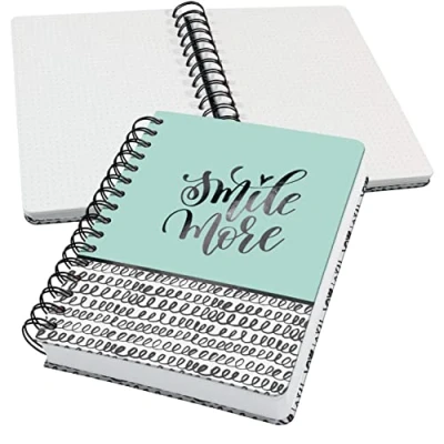 Afbeelding van Sigel spiraal notitieboek Jolie A5 hardcover 240 pagina&#039;s 120 grams dots Curly Mint SI JN623