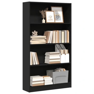 Afbeelding van vidaXL Boekenkast 80x24x143 cm bewerkt hout zwart