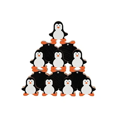 Afbeelding van Goki Houten Stapelspel Pinguin