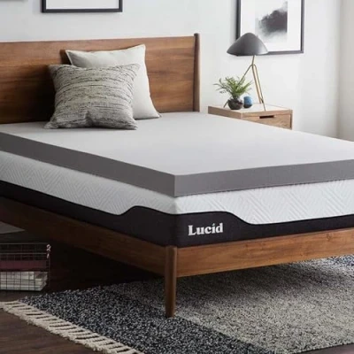 Afbeelding van LUCID matrastopper van 10 cm bamboehoutskool traagschuim 180 x 200