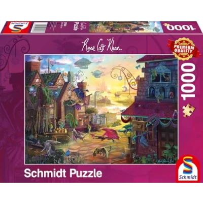Afbeelding van Schmidt Spiele 57584 Rose Cat Khan, Dragon Mail, puzzel 1000 stukjes