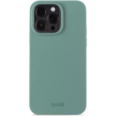 Afbeelding van Holdit Hoesje Geschikt voor iPhone 15 Pro Max Siliconen Silicone Case groen