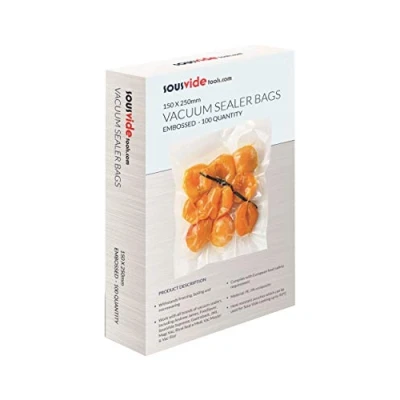 Afbeelding van SousVideTools SVT 06001 Vacuümzakken met reliëf voor vacuümkoken en bewaren van levensmiddelen, 150 x 250 mm, 100 stuks
