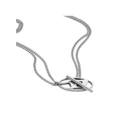 Afbeelding van Diesel DX1534040 Heren Collier Zilverkleurig