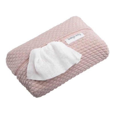Afbeelding van Baby&#039;s Only Billendoekjeshoes Sky Babydoekjes Hoes voor luierdoekjes en pampers billendoekjes Oud Roze Ritssluiting