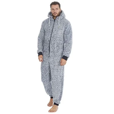 Afbeelding van Undercover Heren jumpsuit met capuchon van warm fleece ritssluiting