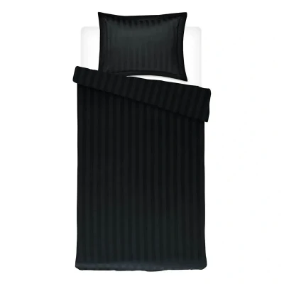 Afbeelding van Papillon Uni Satijn Dekbedovertrek Eenpersoons 140x200/220 cm + 1 kussensloop 60x70 Zwart