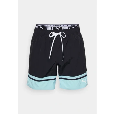 Afbeelding van Puma SWIM MEN Colour Block MID Zwemshorts, Heren, Maat: XL, Black