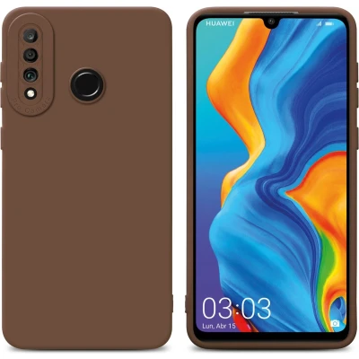 Afbeelding van Cadorabo Hoesje geschikt voor Huawei P30 LITE in Fluid BRUIN Beschermhoes gemaakt van flexibel TPU silicone Cover Case