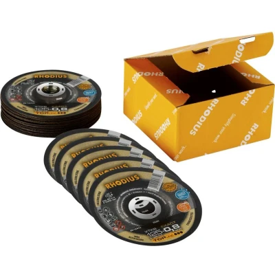 Afbeelding van Rhodius 211077 Doorslijpschijfset 125 mm 25 stuk(s) RVS, Staal