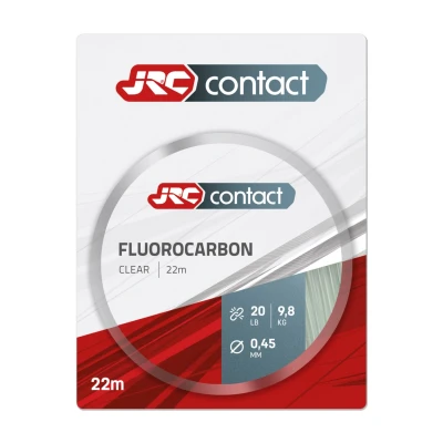 Afbeelding van JRC Contact Fluorocarbon Hooklink Clear (22m) 30lb Karper onderlijnmateriaal