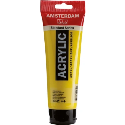 Afbeelding van Standard tube 120 ml Primairgeel halfdekkende acrylverf