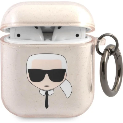 Afbeelding van Karl Lagerfeld Airpods 2 Case Glitter Goud