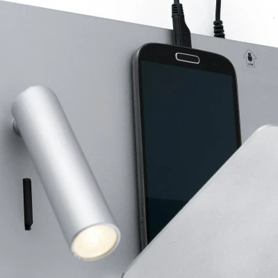 Afbeelding van Compacte LED wandlamp Suau met USB lader