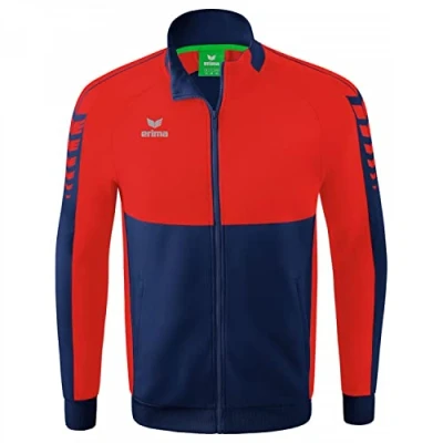 Afbeelding van Six Wings worker jack new navy/rood / 140