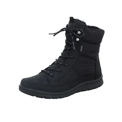 Afbeelding van ECCO Veterboots, Dames, Maat: 38, Black Kunststof/ textiel