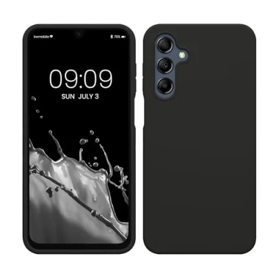 Afbeelding van kwmobile telefoonhoesje geschikt voor Samsung Galaxy A16 5G Hoesje met siliconen coating Smartphone case in donkergrijs