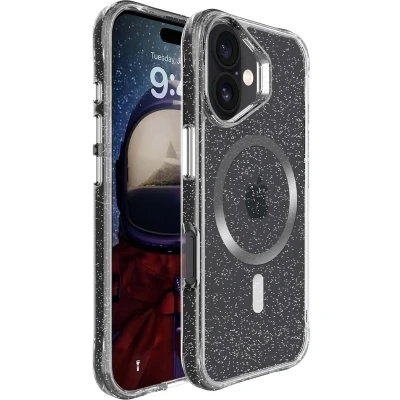 Afbeelding van imoshion Hoesje Geschikt voor iPhone 16 Glitter Backcover MagSafe 2.0 Zilver