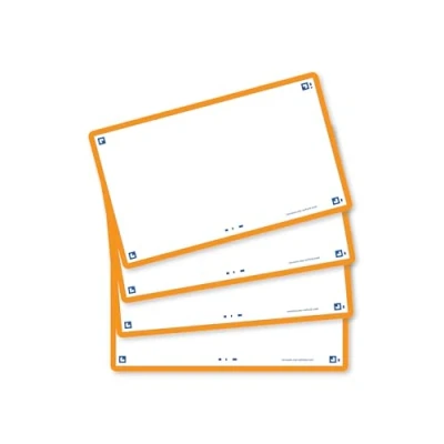 Afbeelding van Oxford Flash 2.0 Flashcards Blanco A7 Oranje rand 80 stuks