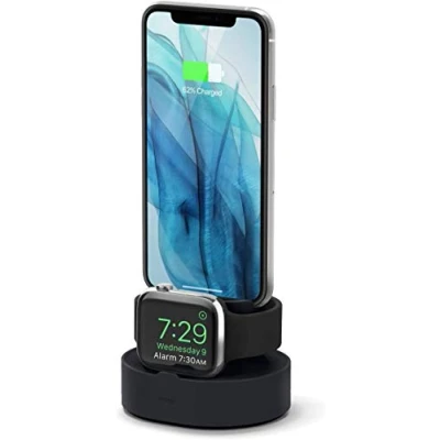 Afbeelding van elago 2 in 1 oplaadstandaard compatibel met Apple Watch laadstation, AirPods en 1, iPhone SE/11/XS/XR andere modellen [oplaadkabel niet inbegrepen]