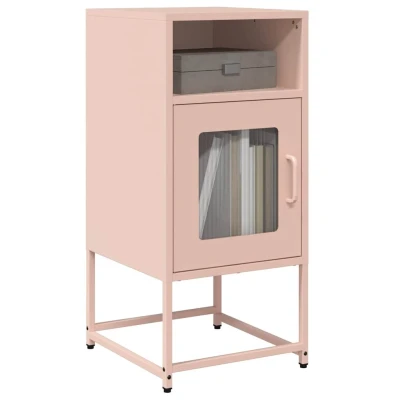 Afbeelding van vidaXL Nachtkastje 36x39x78 cm koudgewalst staal roze
