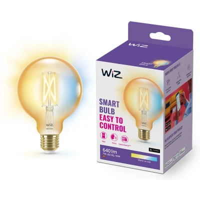 Afbeelding van WiZ 8718699786793 LED lamp Energielabel F (A G) E27 7 W = 50 Barnsteen, Warmwit tot neutraalwit Besturing via App 1 stuk(s)