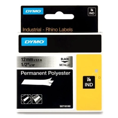 Image de DYMO RhinoPRO permanent Polyester adhésif métallisé Rouleau (12 cm x 55 m) 1 cassette(s) ruban pour Rhino 4200 6000 Hard Case Kit