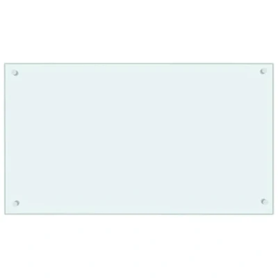 Afbeelding van vidaXL Keukenachterwand, wit, 90 x 50 cm, gehard glas