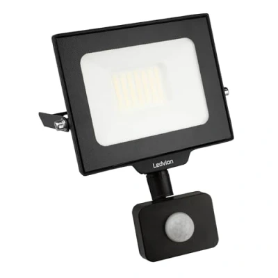 Afbeelding van Ledvion Osram led schijnwerper met bewegingssensor, 30 W, 6500 K schijnwerper, 2250 lumen, IP44 bewegingsmelder en snelaansluiting