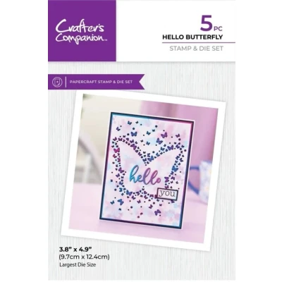 Afbeelding van CC Clearstamp/Snijmal Confetti Cut in Hello Butterfly