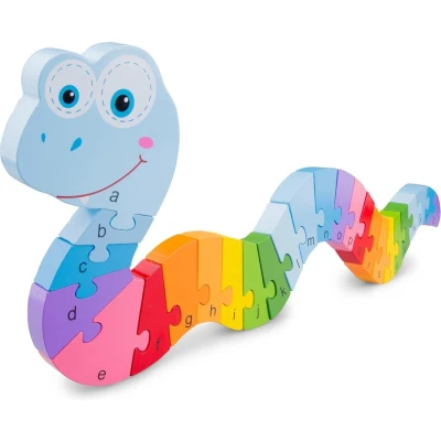 Afbeelding van New Classic Toys Leer het Alfabet van A t/m Z Vormenpuzzel Slang