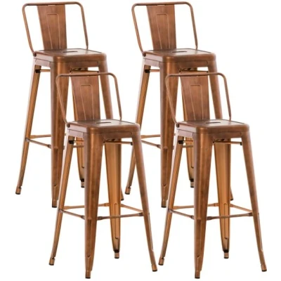 Image de CLP Lot de 4 tabourets bar Mason , Cuivre