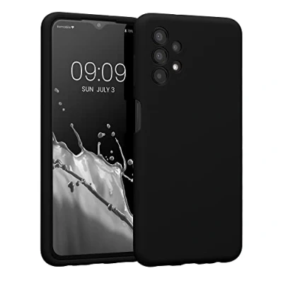Afbeelding van kwmobile telefoonhoesje geschikt voor Samsung Galaxy A13 4G TPU backcover met siliconen coating Smartphone case in mat zwart