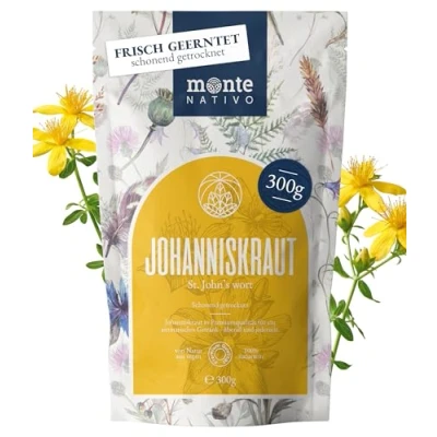 Image de Thé au millepertuis Monte Nativo (300 g) séché délicatement 100 % naturel et sans additifs Tisane aromatique pour une délicieuse infusion