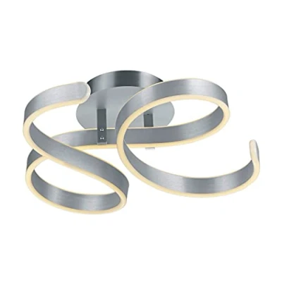 Afbeelding van LED plafondlamp Francis, aluminium geborsteld