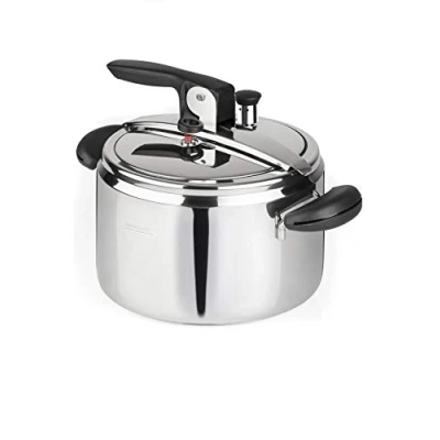 Afbeelding van Barazzoni Amelia+ drukpan, Ø 22 cm, inhoud 5 l, gemaakt in Italië, roestvrij staal 18/10, en zwart