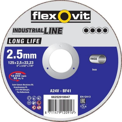 Afbeelding van Flexovit doorslijpschijf A24V 230x2.5x22.23mm T41