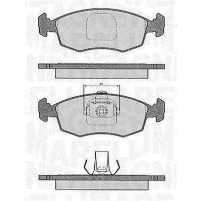 Afbeelding van MAGNETI MARELLI 363916060233 Remblokkenset FIAT: Punto II Hatchback